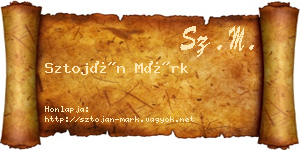 Sztoján Márk névjegykártya